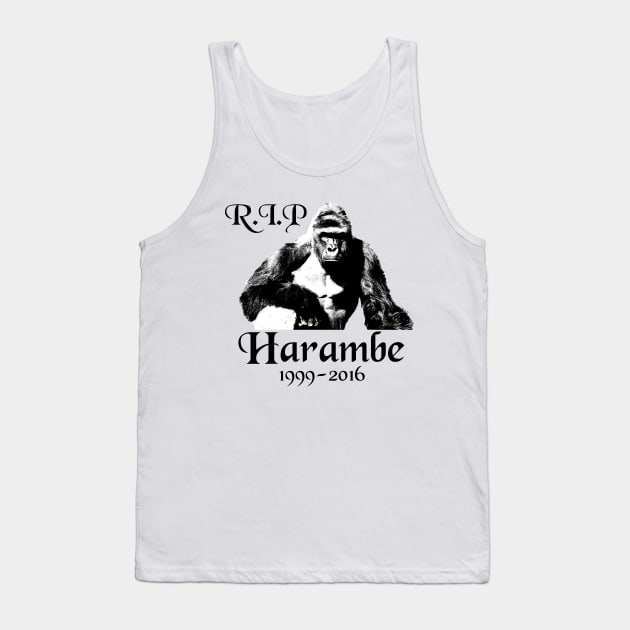 Rest In Peace Harambe gorilla Tank Top by TShirtWaffle1